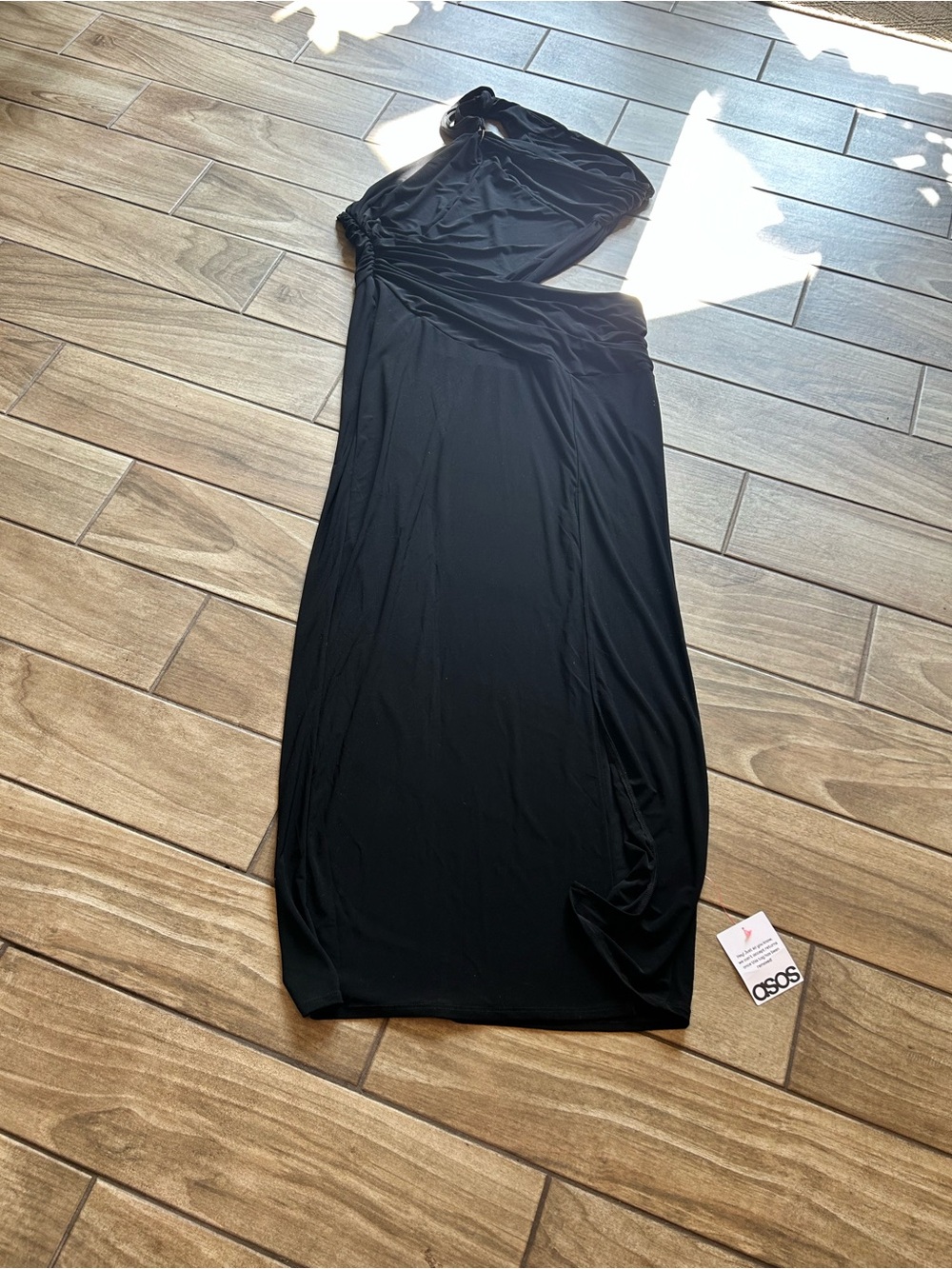 ASOS Black One-Shoulder Maxi Gown